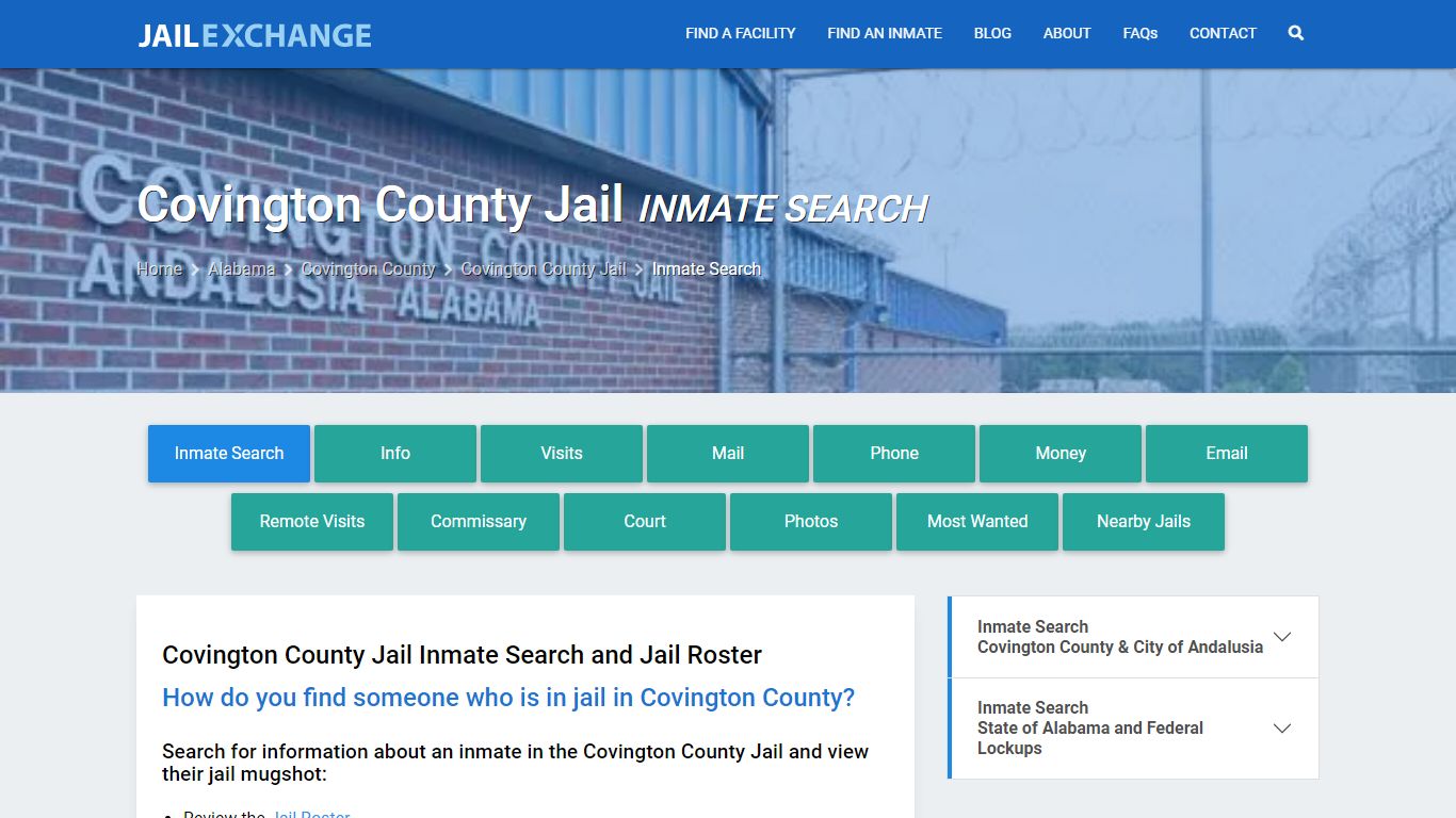 Inmate Search: Roster & Mugshots - Covington County Jail, AL