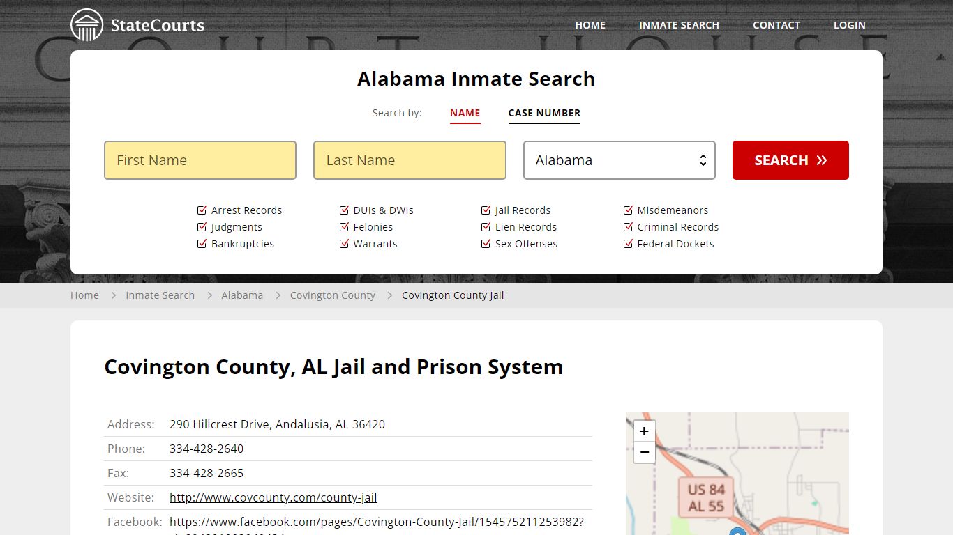 Covington County Jail Inmate Records Search, Alabama - StateCourts